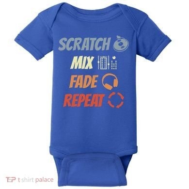 Scratch Mix Fade Repeat Disc Jockey Dj Gift Baby Bodysuit
