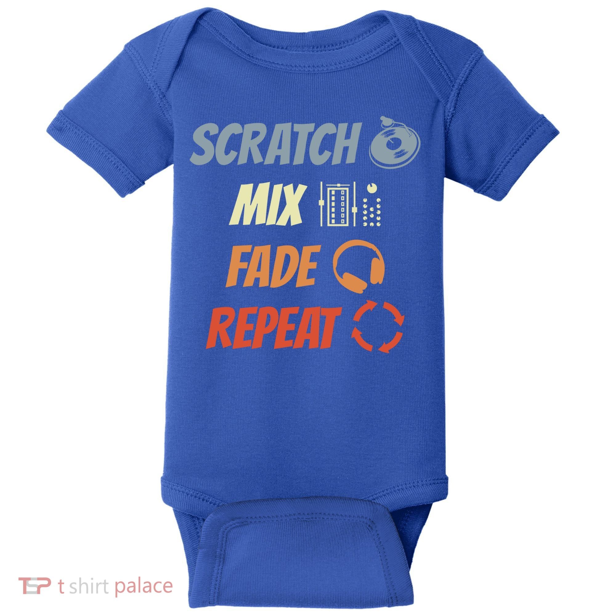 Scratch Mix Fade Repeat Disc Jockey Dj Gift Baby Bodysuit