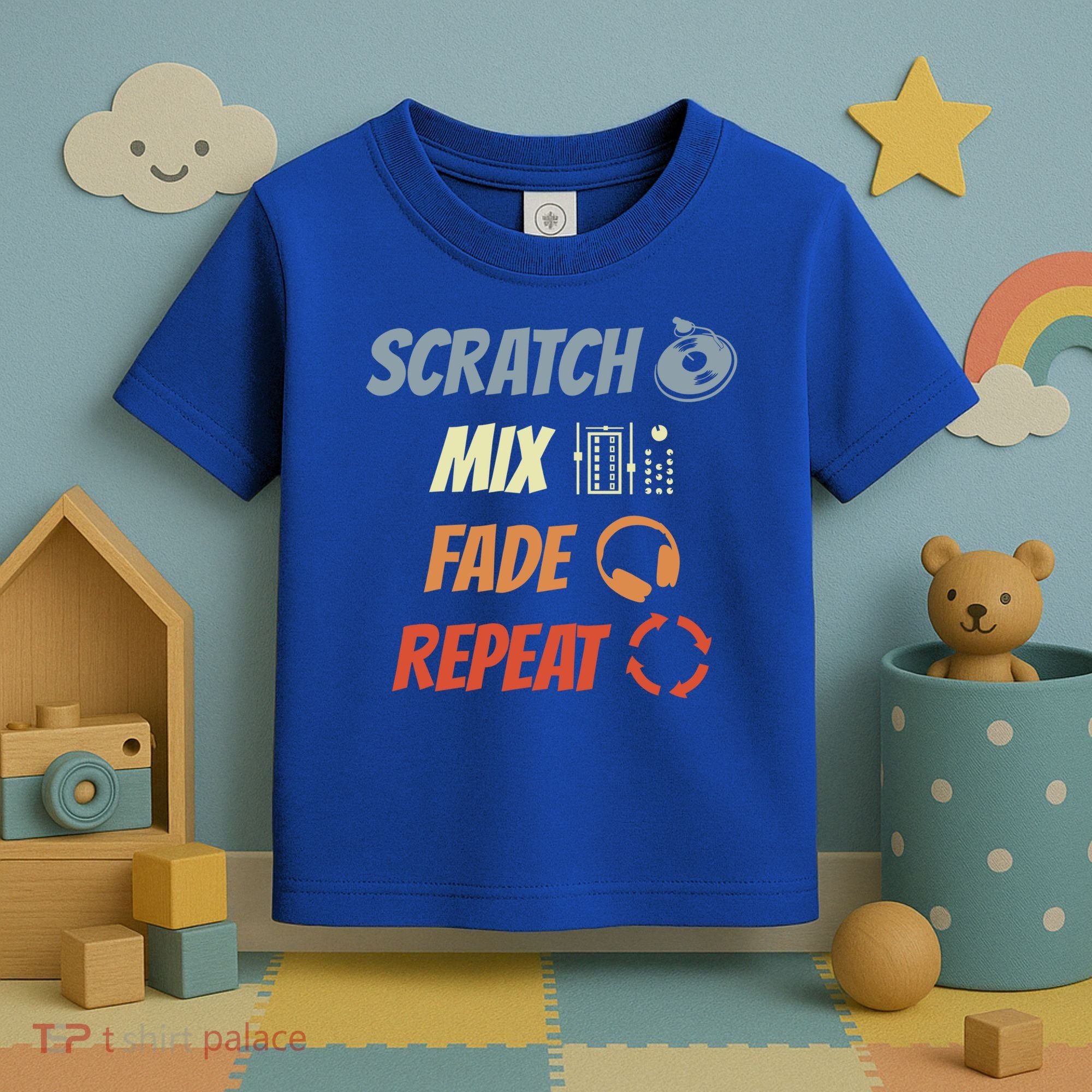 Scratch Mix Fade Repeat Disc Jockey Dj Gift Toddler T-Shirt