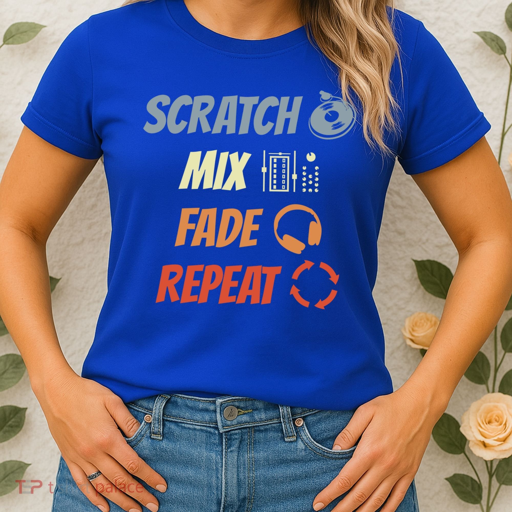 Scratch Mix Fade Repeat Disc Jockey Dj Gift Women's T-Shirt