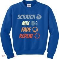 Scratch Mix Fade Repeat Disc Jockey Dj Gift Kids Sweatshirt thumb 0