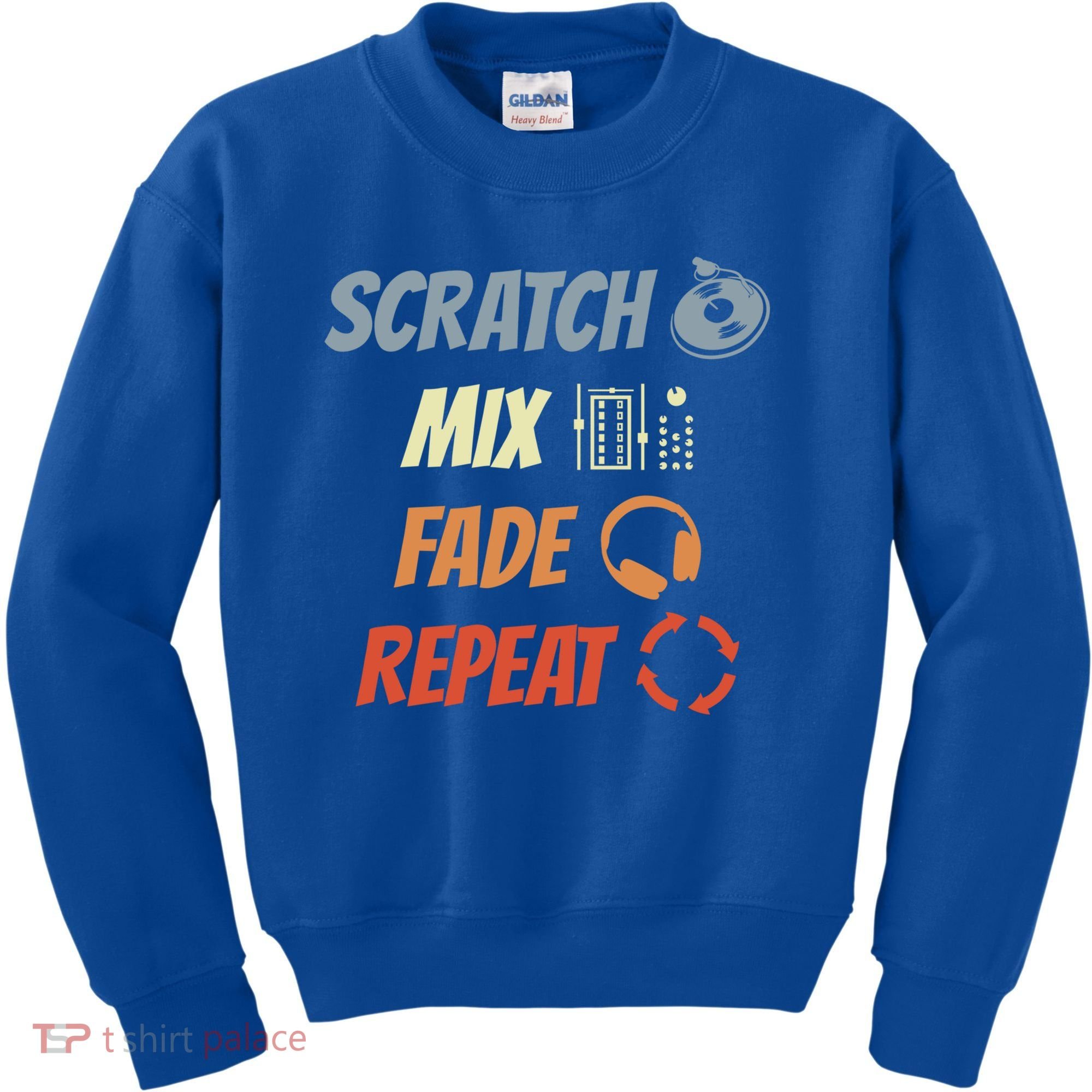 Scratch Mix Fade Repeat Disc Jockey Dj Gift Kids Sweatshirt