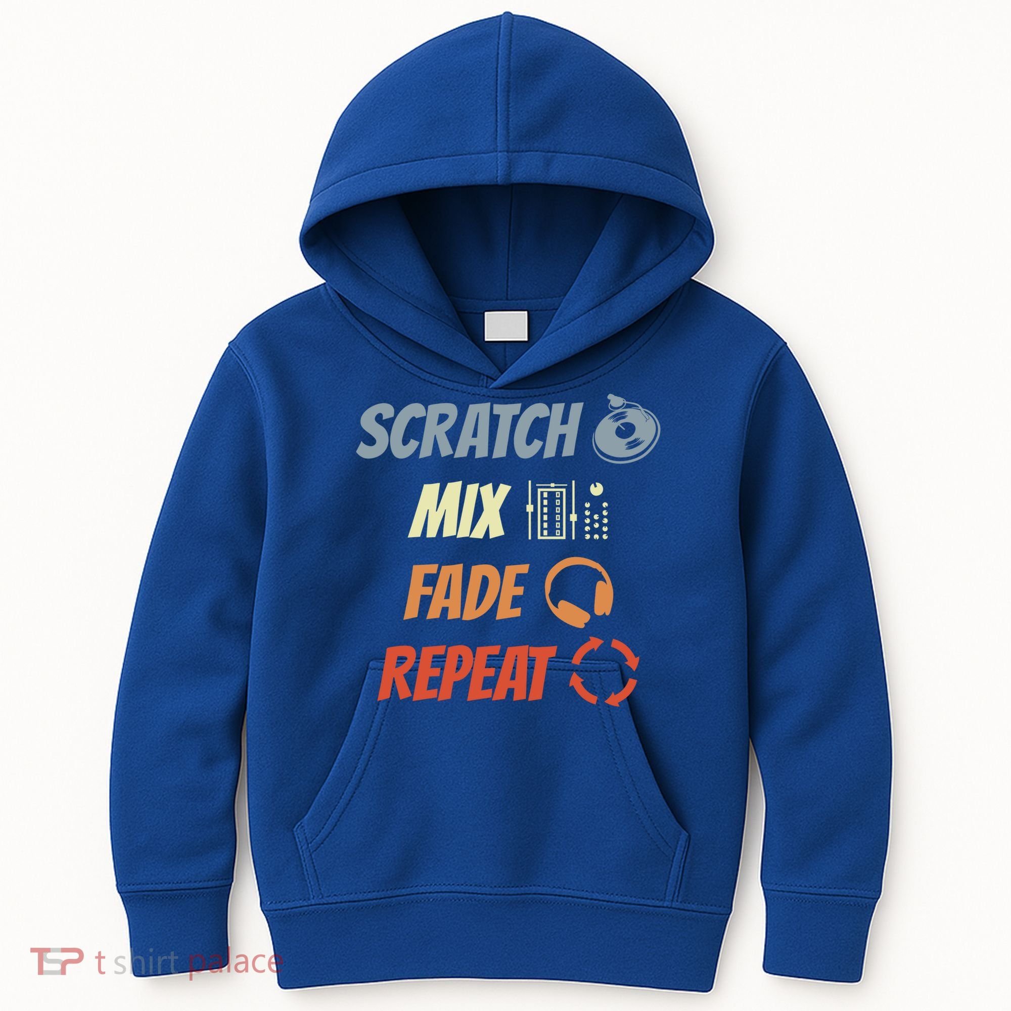Scratch Mix Fade Repeat Disc Jockey Dj Gift Kids Hoodie