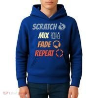 Scratch Mix Fade Repeat Disc Jockey Dj Gift Kids Hoodie thumb 4