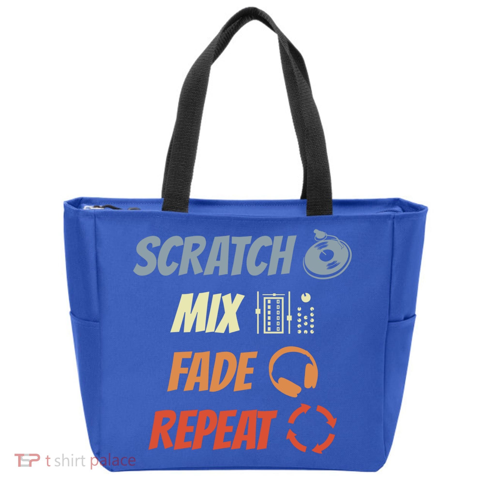 Scratch Mix Fade Repeat Disc Jockey Dj Gift Tote Bag