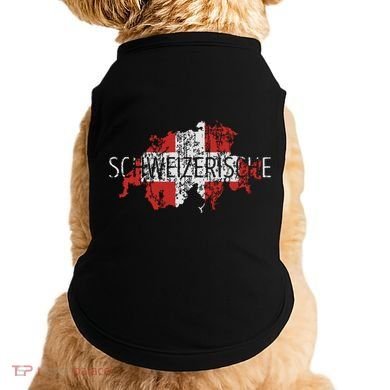 Switzerland Map Flag Souvenir Distressed Schweizerische Doggie Tank