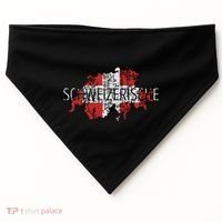 Switzerland Map Flag Souvenir Distressed Schweizerische USA-Made Doggie Bandana thumb 0