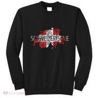Switzerland Map Flag Souvenir Distressed Schweizerische Sweatshirt thumb 0