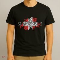 Switzerland Map Flag Souvenir Distressed Schweizerische T-Shirt thumb 3