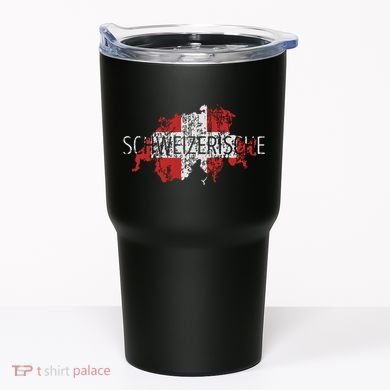 Switzerland Map Flag Souvenir Distressed Schweizerische Tumbler