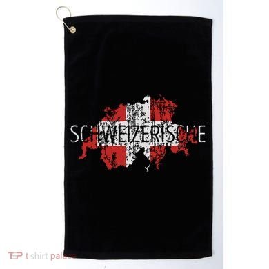 Switzerland Map Flag Souvenir Distressed Schweizerische Golf Towel