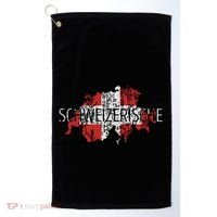 Switzerland Map Flag Souvenir Distressed Schweizerische Golf Towel thumb 0