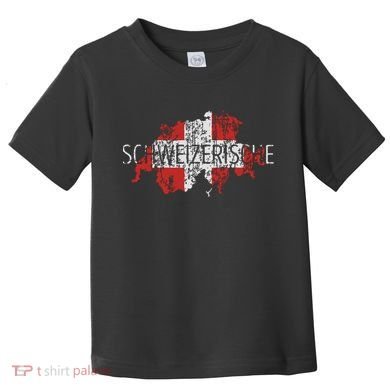 Switzerland Map Flag Souvenir Distressed Schweizerische Toddler T-Shirt