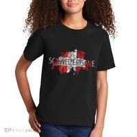 Switzerland Map Flag Souvenir Distressed Schweizerische Kids T-Shirt thumb 2