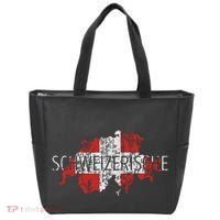 Switzerland Map Flag Souvenir Distressed Schweizerische Tote Bag thumb 0