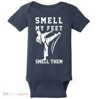 Smell My Feet Funny Taekwondo Baby Bodysuit thumb 0