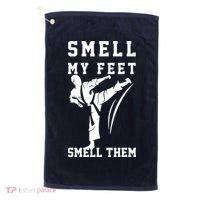 Smell My Feet Funny Taekwondo Golf Towel thumb 0