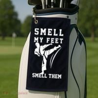 Smell My Feet Funny Taekwondo Golf Towel thumb 2
