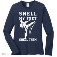 Smell My Feet Funny Taekwondo Women's Long Sleeve Shirt thumb 0