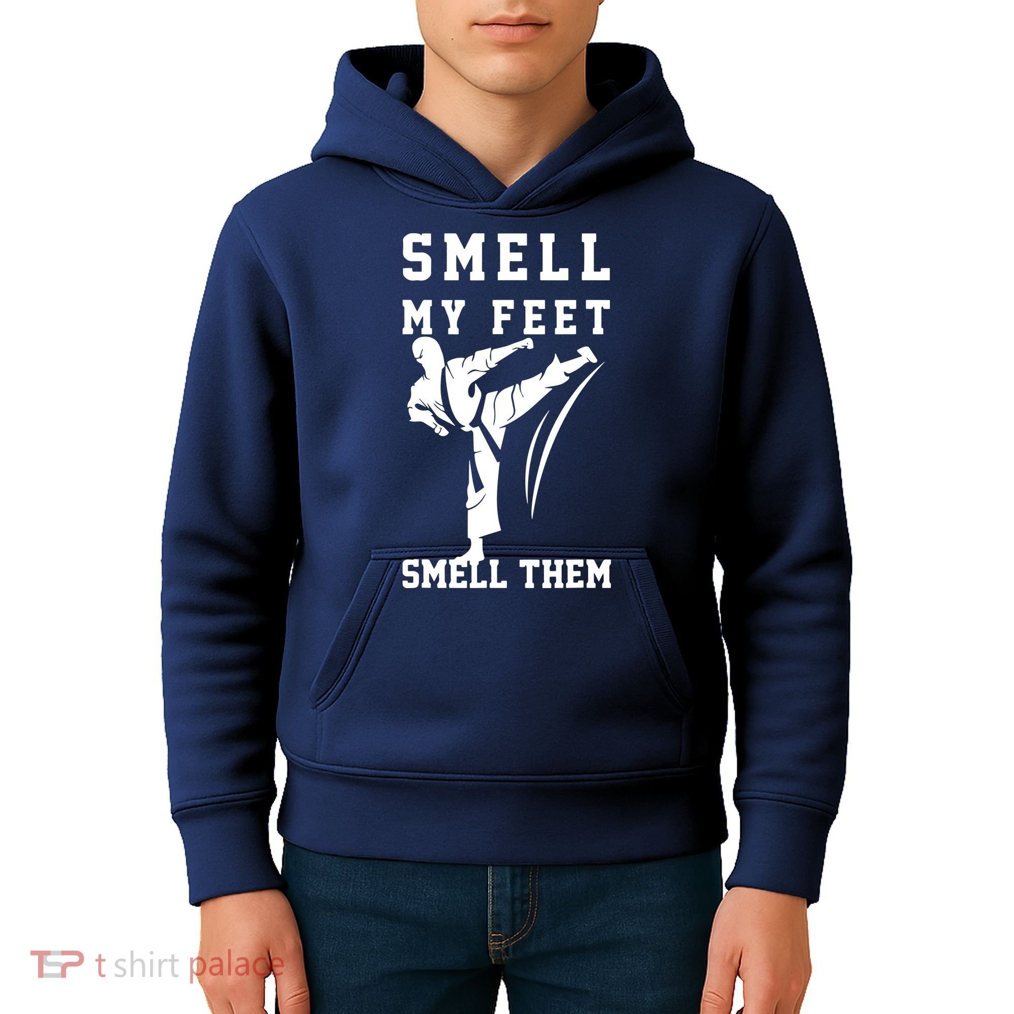 Smell My Feet Funny Taekwondo Kids Hoodie