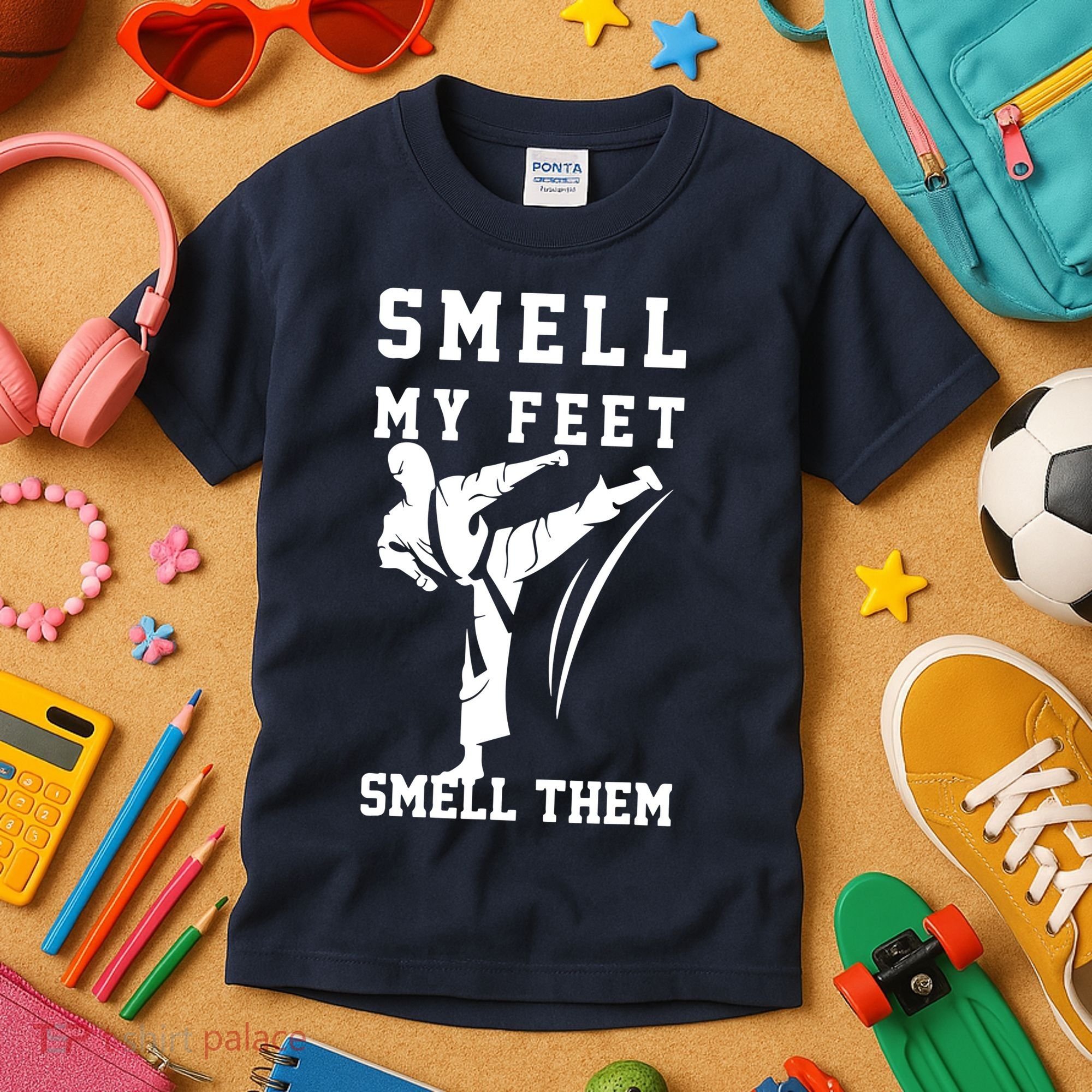 Smell My Feet Funny Taekwondo Kids T-Shirt