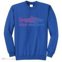 Size Matters Funny Fishing Fisher Funny Novelty Funny Gift Sweatshirt thumb 0