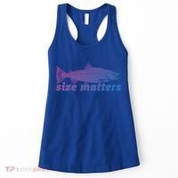 Size Matters Funny Fishing Fisher Funny Novelty Funny Gift Women's Tank Top thumb 0
