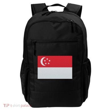 Singapore Metal Flag Shield Backpack