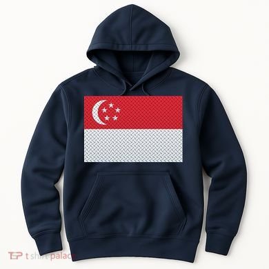 Singapore Metal Flag Shield Hoodie
