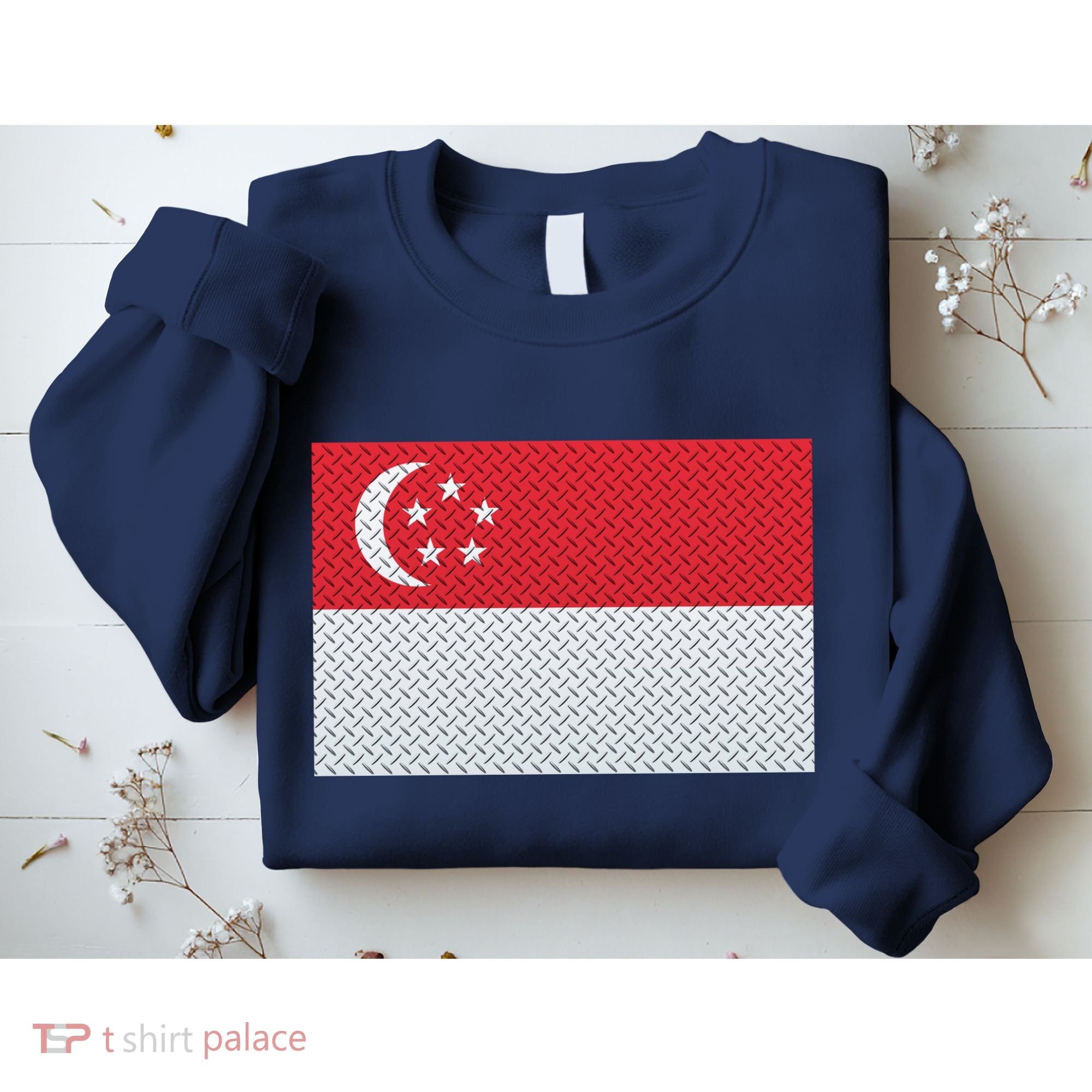 Singapore Metal Flag Shield Sweatshirt