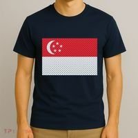 Singapore Metal Flag Shield T-Shirt thumb 3