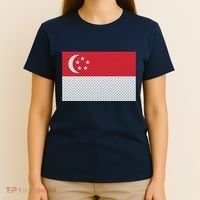 Singapore Metal Flag Shield T-Shirt thumb 4