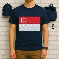 Singapore Metal Flag Shield T-Shirt thumb 6
