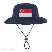 Singapore Metal Flag Shield Bucket Hat thumb 0