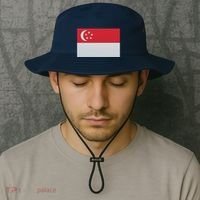 Singapore Metal Flag Shield Bucket Hat thumb 2