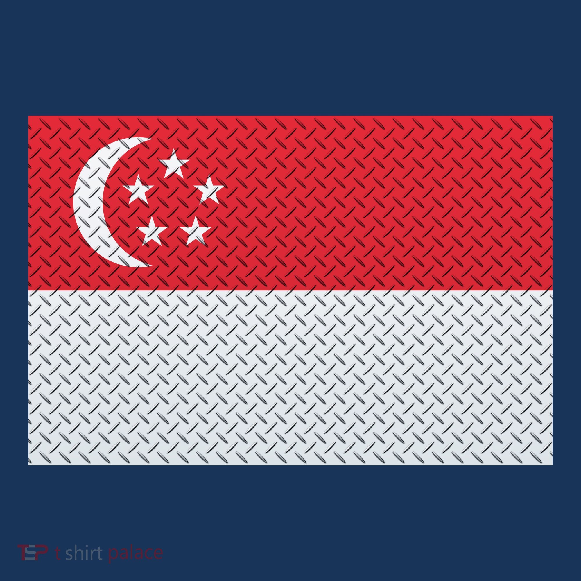 Singapore Metal Flag Shield Bucket Hat