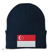 Singapore Metal Flag Shield Beanie thumb 0