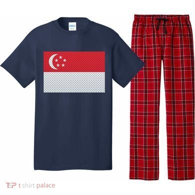 Singapore Metal Flag Shield Pajama Set