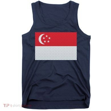 Singapore Metal Flag Shield Tank Top