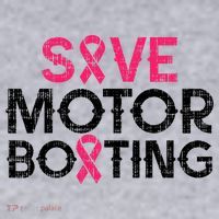 Save Motorboating Funny Pink Breast Cancer Awareness Support Women's Sweatshirt thumb 2