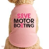 Save Motorboating Funny Pink Breast Cancer Awareness Support Doggie Tank thumb 0