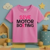 Save Motorboating Funny Pink Breast Cancer Awareness Support Toddler T-Shirt thumb 3