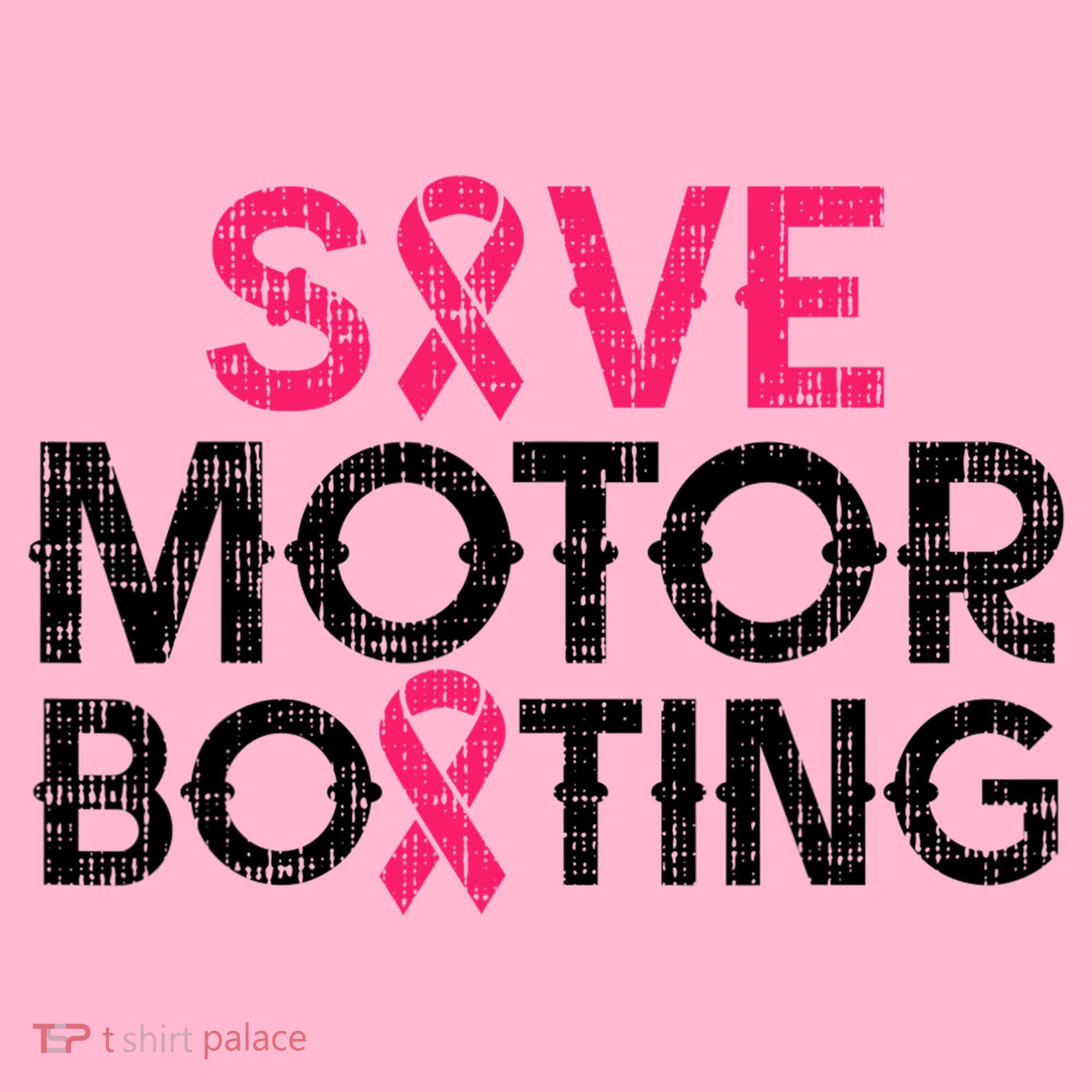 Save Motorboating Funny Pink Breast Cancer Awareness Support Visor