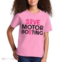 Save Motorboating Funny Pink Breast Cancer Awareness Support Kids T-Shirt thumb 2