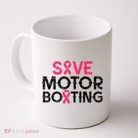Save Motorboating Funny Pink Breast Cancer Awareness Support Coffee Mug thumb 0