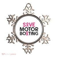 Save Motorboating Funny Pink Breast Cancer Awareness Support Ornament thumb 0
