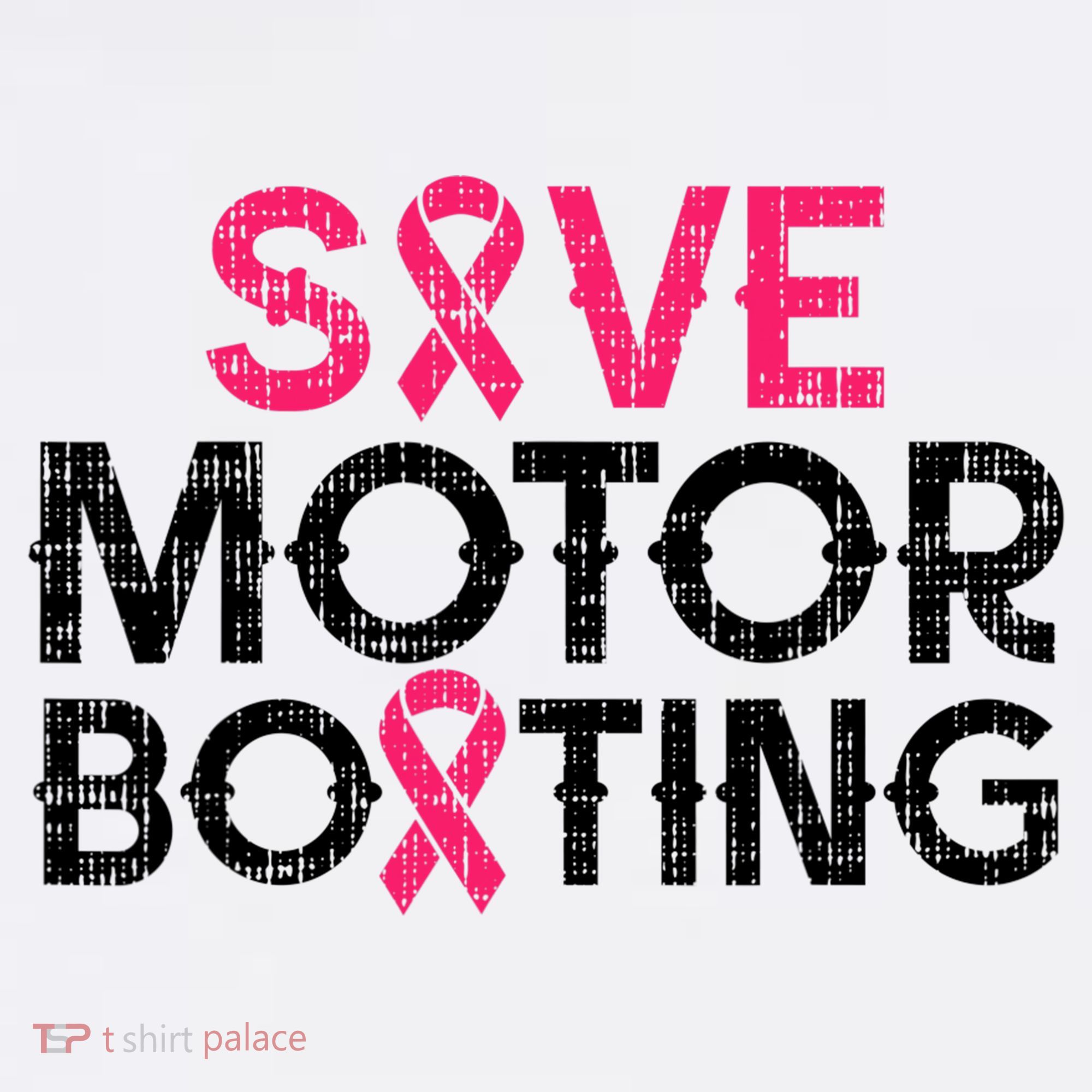 Save Motorboating Funny Pink Breast Cancer Awareness Support Women's Tank Top