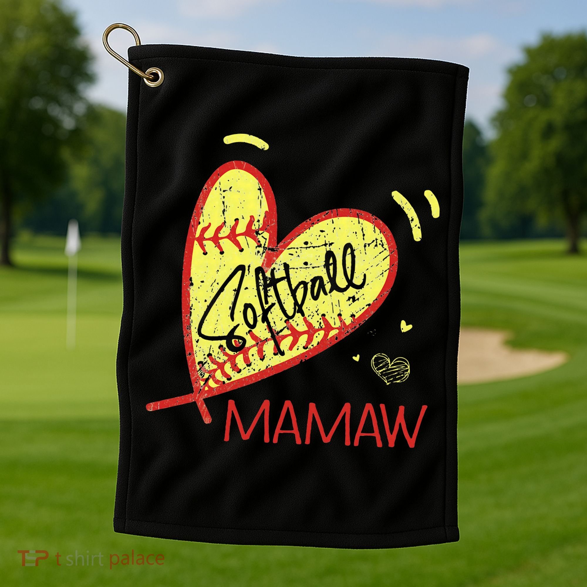 Softball Mamaw For Grandma  Mother's Day Golf Towel