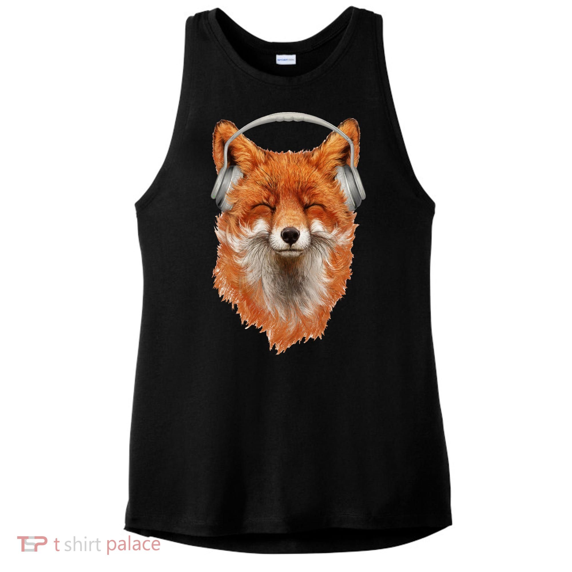 Smiling Musical Fox Ladies PosiCharge Tri-Blend Wicking Tank