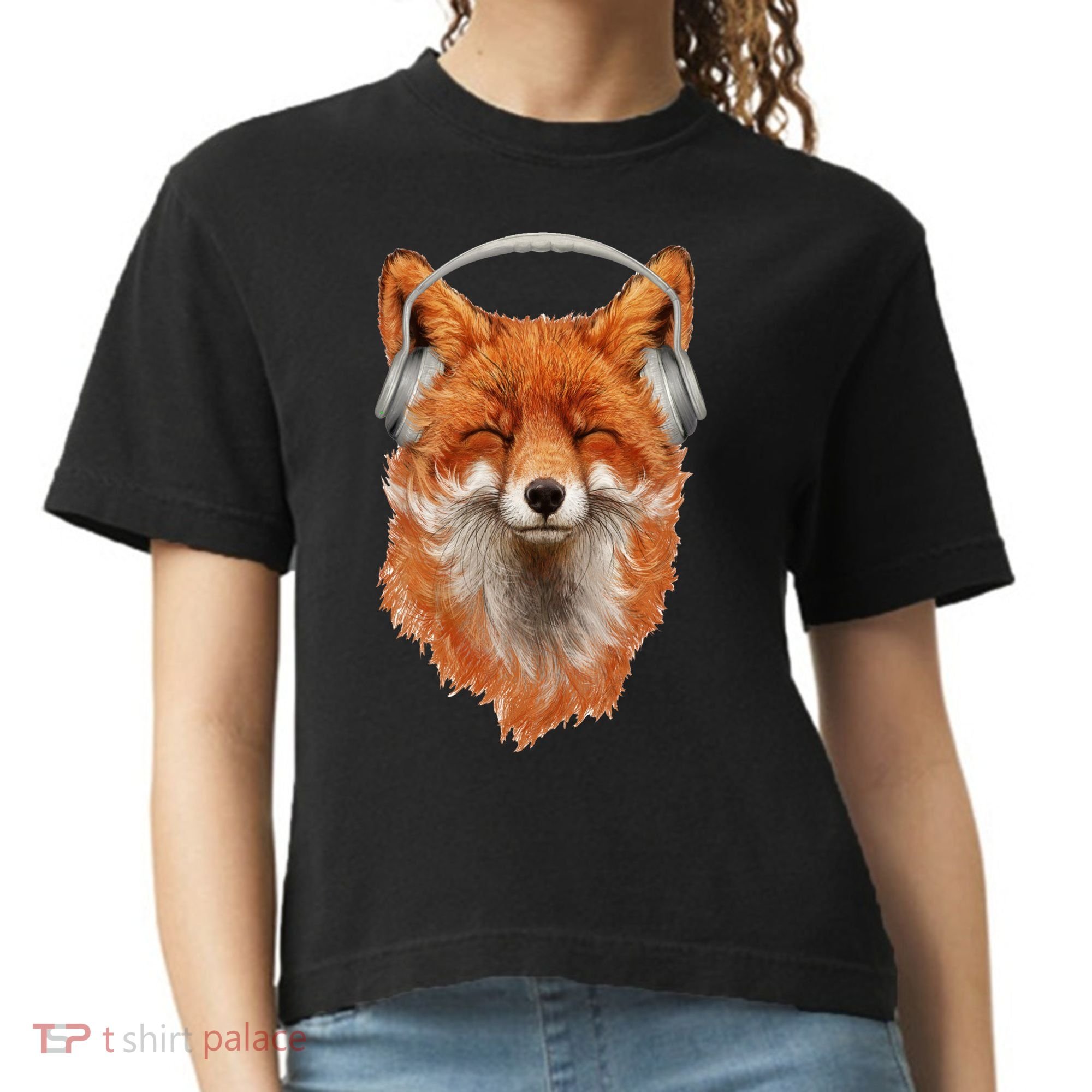 Smiling Musical Fox Comfort Colors Boxy T-Shirt
